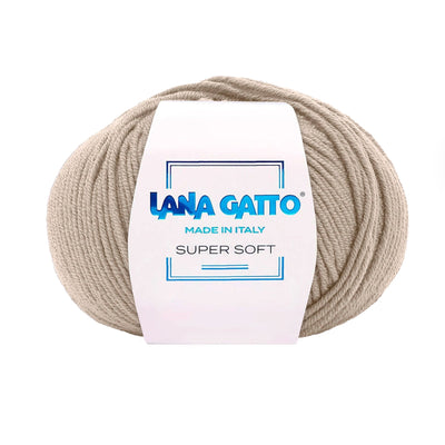 Gomitolo 100% Pura Lana Vergine Merino Extrafine, Lana Gatto Linea Super Soft - Tonalità Marrone