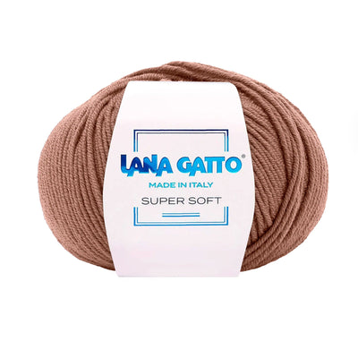 Gomitolo 100% Pura Lana Vergine Merino Extrafine, Lana Gatto Linea Super Soft - Tonalità Marrone