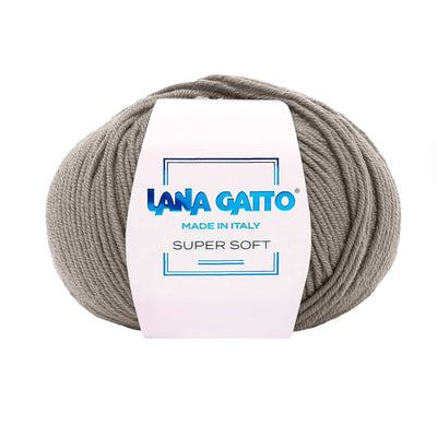 Gomitolo 100% Pura Lana Vergine Merino Extrafine, Lana Gatto Linea Super Soft - Tonalità Marrone