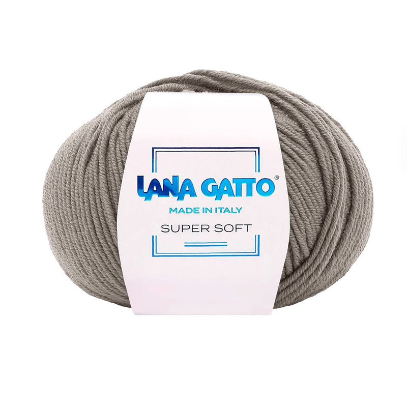 Gomitolo 100% Pura Lana Vergine Merino Extrafine, Lana Gatto Linea Super Soft - Tonalità Marrone
