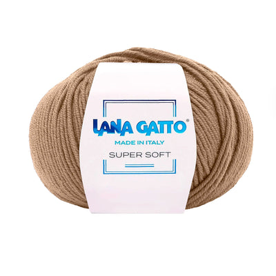 Gomitolo 100% Pura Lana Vergine Merino Extrafine, Lana Gatto Linea Super Soft - Tonalità Marrone