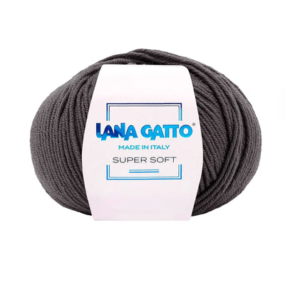 Gomitolo 100% Pura Lana Vergine Merino Extrafine, Lana Gatto Linea Super Soft - Tonalità Marrone
