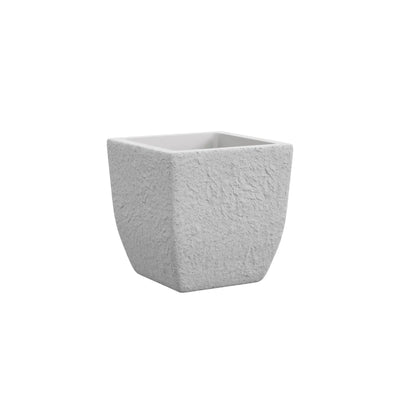 Vaso Lithos di Teraplast bianco effetto pietra