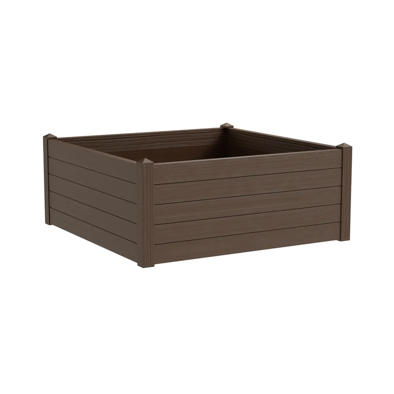Fioriera quadrata 100 cm colore marrone
