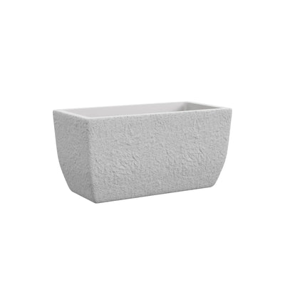 Vaso Petram di Teraplast bianco effetto pietra