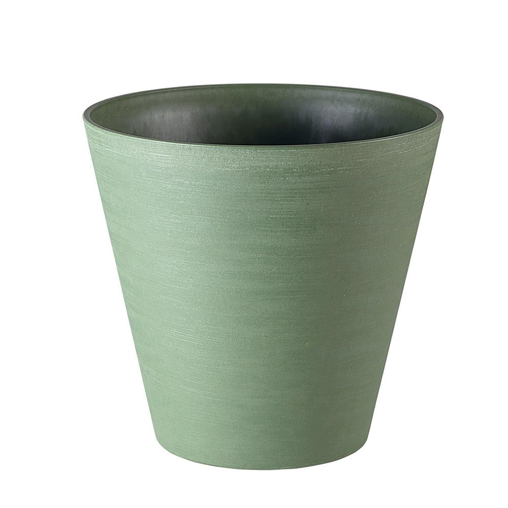 Teraplast RE-Pots Hoop Vaso Con Riserva D'acqua In Plastica Riciclata Grigio 16 Cm - Made In Italy