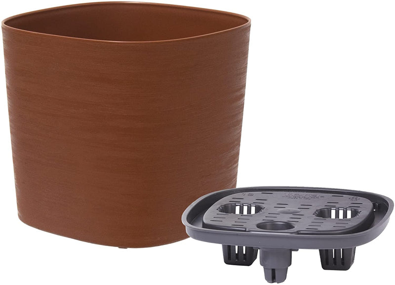 Eco-sustainable Kalapanta Design Pot 100% Recycled Plastic with Soil for repotting and Water Reserve