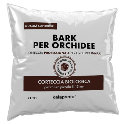 Kalapanta - Bark per Orchidee pezzatura piccola 5-15 mm - Sacco da 2 Litri