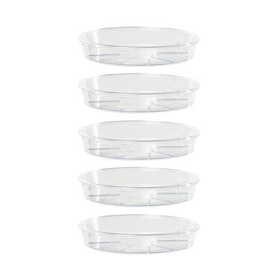 Transparent Kalapanta Saucers in Resistant Plastic, Round Shape for Indoor or Outdoor Use