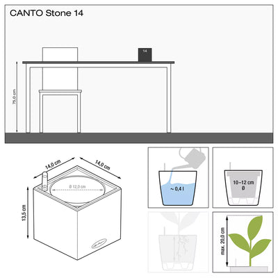 Lechuza - CANTO Stone 14 Table vase