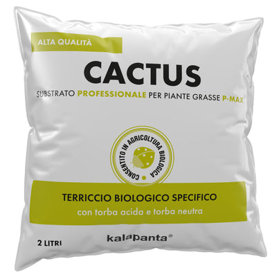 Kalapanta - Potting soil for Cacti, Succulents and Succulent plants. Organic 100% Natural. professional quality. 2 litres.