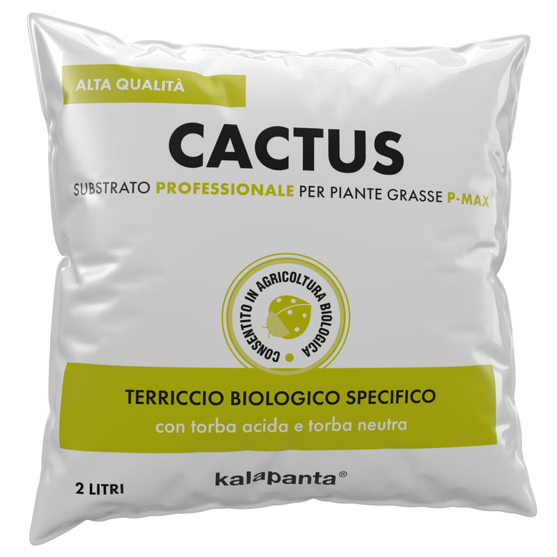 Kalapanta - Terriccio Piante Grasse e Cactus P-MAX - Sacco da 2 Litri