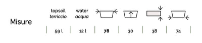 Kos - Balconiera in plastica 100% riciclata con riserva d'acqua