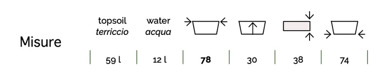 Kos - Balconiera in plastica 100% riciclata con riserva d&