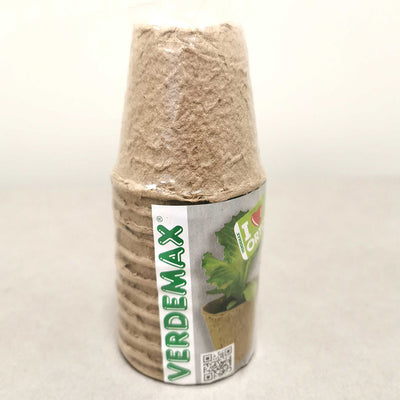 Vasetti tondi biodegradabili Verdemax - confezione da 12 pezzi