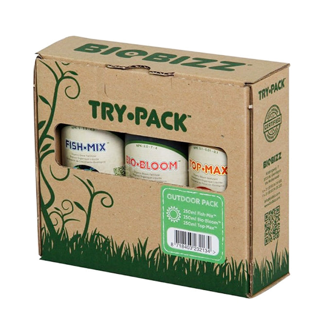 BioBizz Try-Pack Outdoor - Kit completo di fertilizzanti