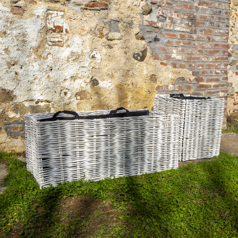 Burgon & Ball - White Willow - Cesta in Salice Intrecciato per Vasi in Geotessile (inclusi)