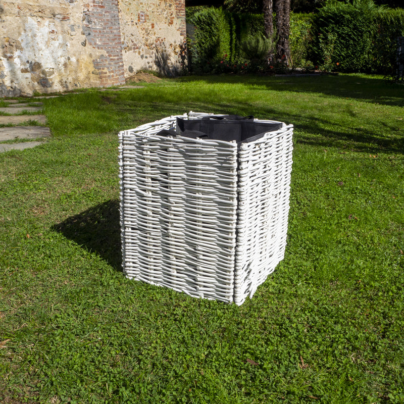 Burgon & Ball - White Willow - Cesta in Salice Intrecciato per Vasi in Geotessile (inclusi)
