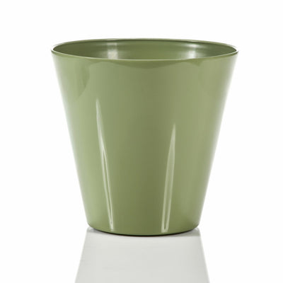 Estoril Teraplast vaso 6 litri, vari colori, con riserva d’acqua, in plastica di qualità design Made in Italy - Salvia