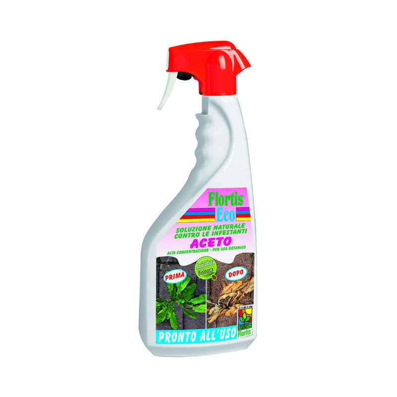 Aceto per uso botanico Flortis Eco - 1000ml - soluzione naturale contro le infestanti