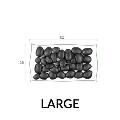 RE-Pebbles Teraplast black pebbles in recycled plastic - L