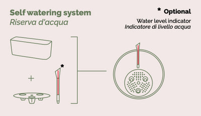 Paros 50 - Fioriera in plastica 100% riciclata con riserva d'acqua