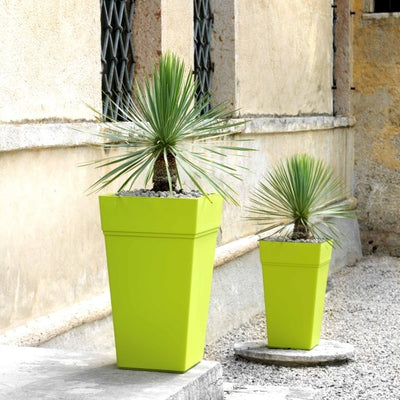 Stalk Teraplast vaso quadrato 21 litri, vari colori, con riserva d’acqua, in plastica di qualità design Made in Italy - esempio