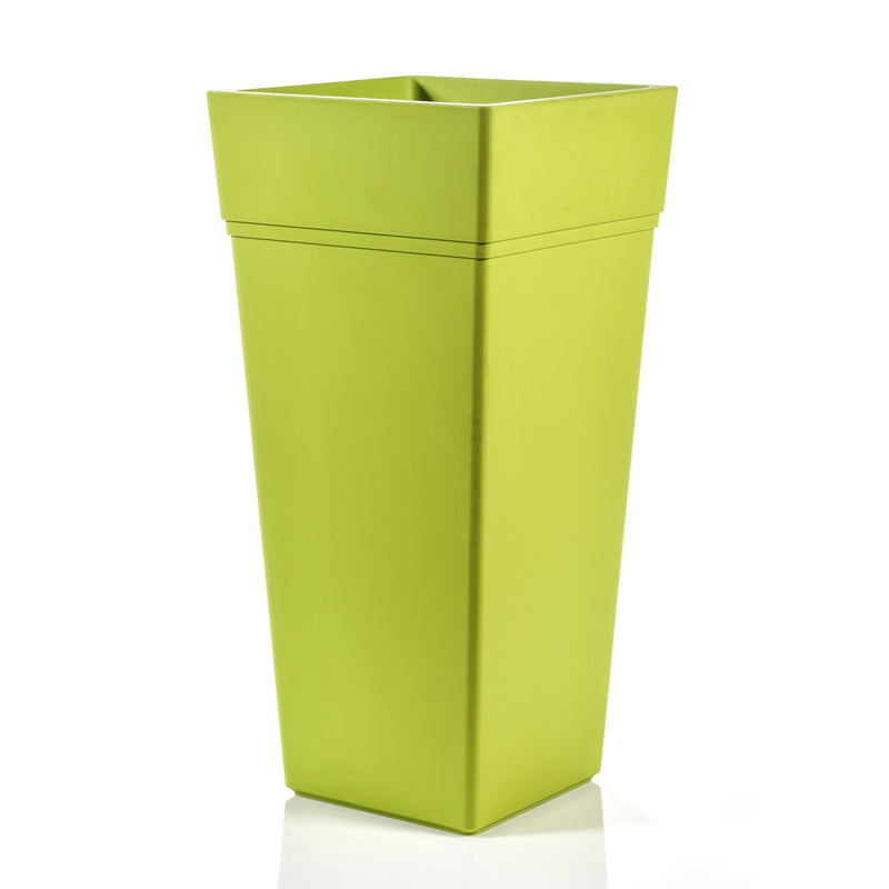Stalk Teraplast vaso quadrato 21 litri, vari colori, con riserva d’acqua, in plastica di qualità design Made in Italy - Cedro