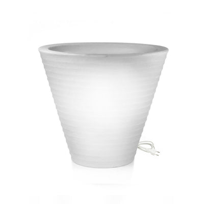 Stem Linea Luce Teraplast vaso con illuminazione e riserva d'acqua Bianco - 14 litri